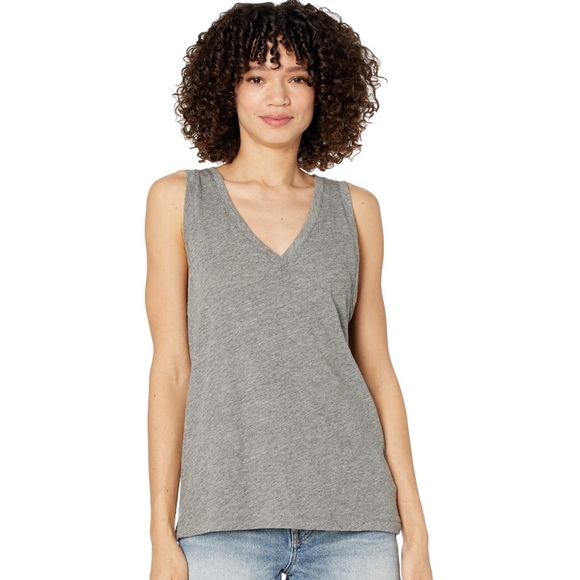 Madewell Tops - Madewell Whisper Cotton V-Neck Tank 1X Heather Iron